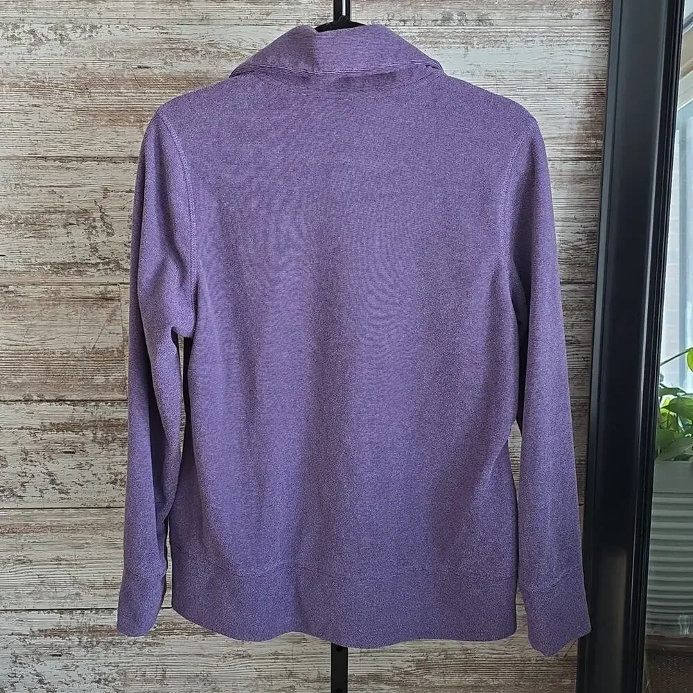 Adidas Golf Purple Fleece Full Zip Jacket Womens Size Large